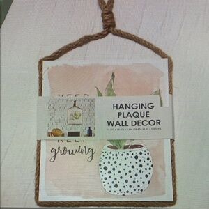 Hanging Wall Decor with Plant Design